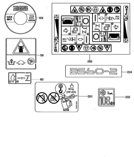 Wacker BS60-2 Labels