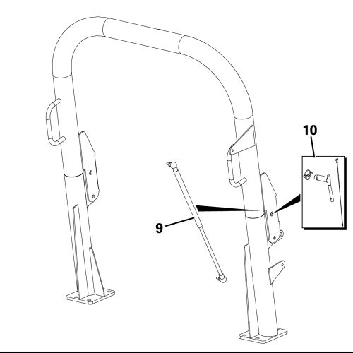 Thwaites Folding Rops Assembly 6 Tonne OEM: T103022