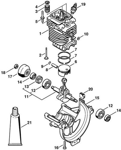 Stihl HT131 Engine & Pan Parts