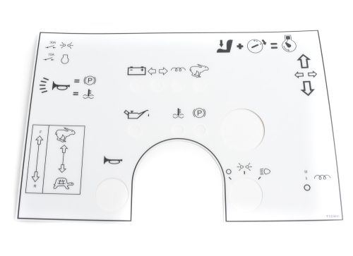 Terex Mecalac Ta2, Ta3 Dash Decal - Hydrostatic Rta Lights OEM; T120408