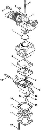 Stihl HL94C Carburettor Parts (Up To Serial No. 514368761)