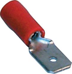 Red Male Spade Crimp Terminals 6.3mm | 100 Pack