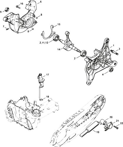 Stihl TS410 Crankcase Parts