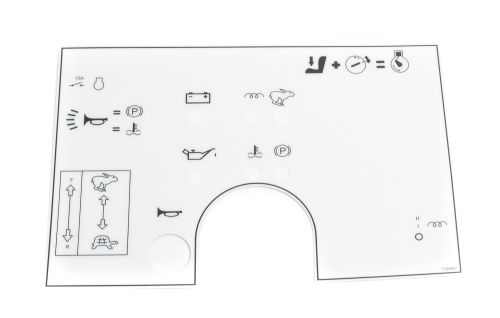 Terex Mecalac Ta2, Ta3 Dash Decal - Hydrostatic No Lights OEM Number; T120407