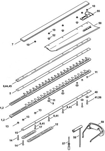 Stihl HS86R Cutter Bar Single Sided Parts
