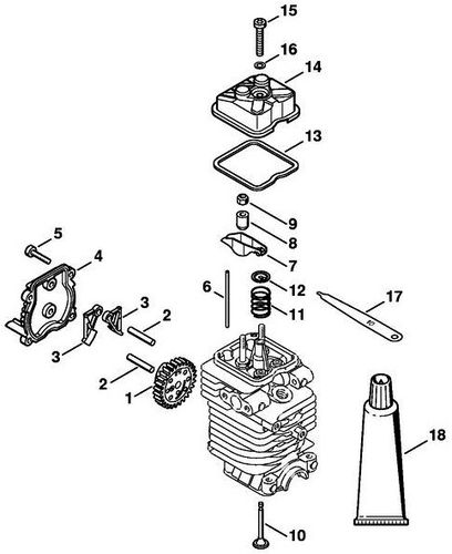 Stihl FS90 Valve & Timing Gear
