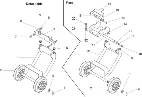 Belle PCX 500 Wheel Kit (For Steel Baseplate)