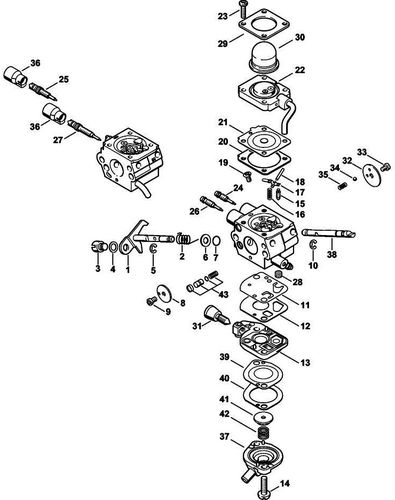 Stihl FS90 Carburettor C1Q-S174 Parts