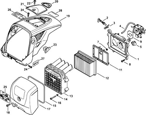 Stihl TS800 Air Filter & Shroud