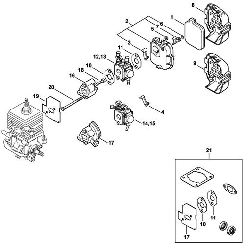 Stihl BG85 Carburettor & Air Filter