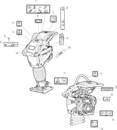 Atlas Copco LT6005 Labels