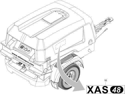XAS48KD Markings 1611500131-00