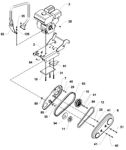 Wacker VP1340A Beltguard & Clutch