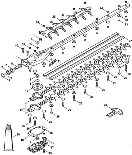 Stihl HL94C Gear Head 0°  600mm Parts (Serial No. 514368761>)