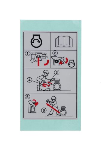 Yanmar L Series Fuel Tank Starting Label - OEM Number: 114220-07110