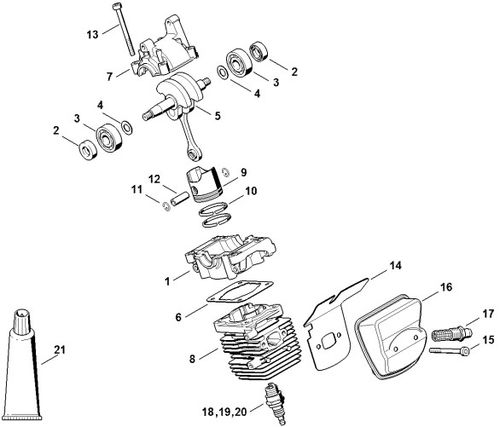 Stihl BT45 Engine & Muffler Parts