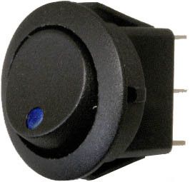 Single On/Off Rocker Switch - Blue