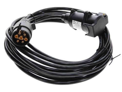 Trailer Extension Cable 7 Pin Plug To 7 Pin Socket M/F- 6 Metres