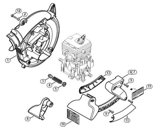 Stihl SH86 C-E Fan Housing Inner