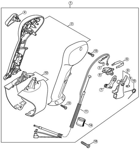 Stihl BR600 Blower Control Handle (New Type)