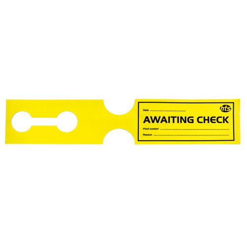 Plant Tag© Awaiting Check Labels - Yellow 100Pk