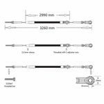 Thwaites 2 Tonne Handbrake Cable (HMP4046)