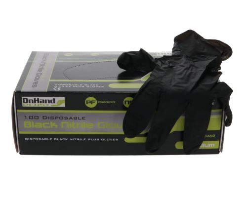 Black Nitrile Gloves - Heavy Duty