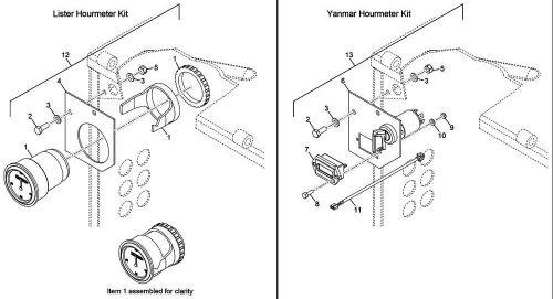 Plate Yanmar Hourmeter