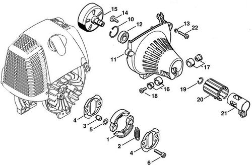 Stihl FS100 Clutch & Fan Housing Parts