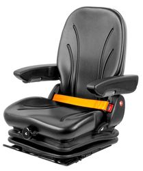 MGV55 Suspension Seat With Switched Orange Belt And Arm Rests (HTL1299)