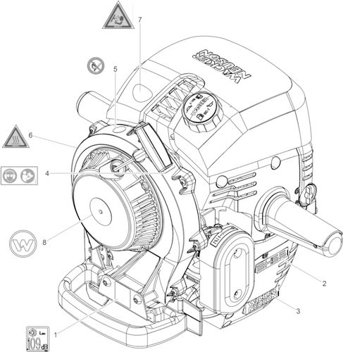 Wacker Neuson BH55 Labels