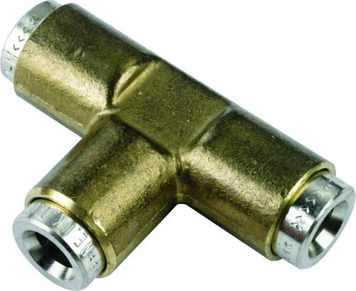 Metric Norgren Push-In Brass Tee Connectors