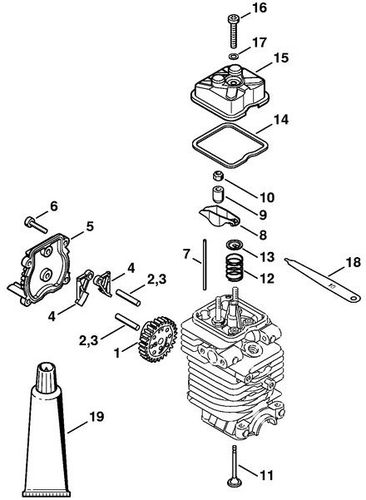 Stihl FS100 Valve & Timing Gear