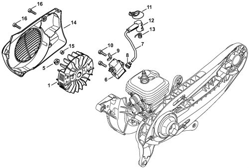 Stihl TS410 Ignition System Parts