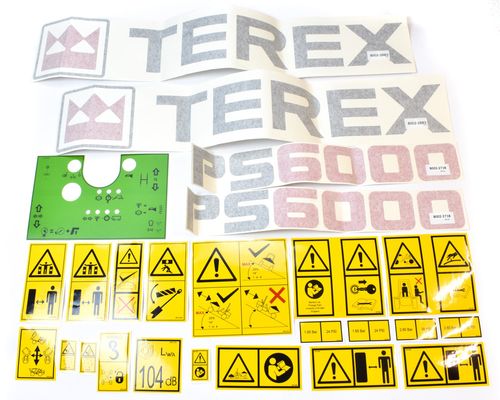 Terex 6 Tonne Decal Set - Rta Lights OEM: 1586-0172