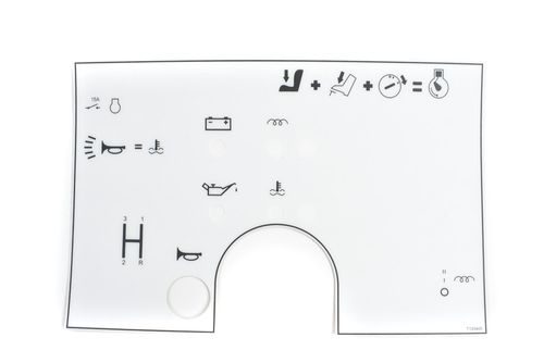 Terex Mecalac Ta2 Dash Decal - Manual No Lights OEM; T120405