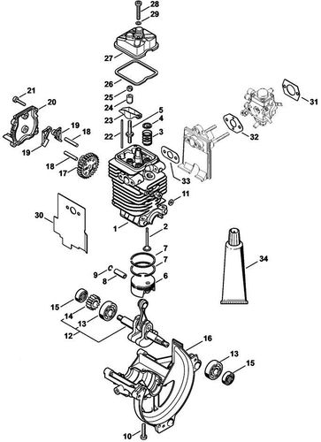 Stihl FS87 Engine 38mm Parts