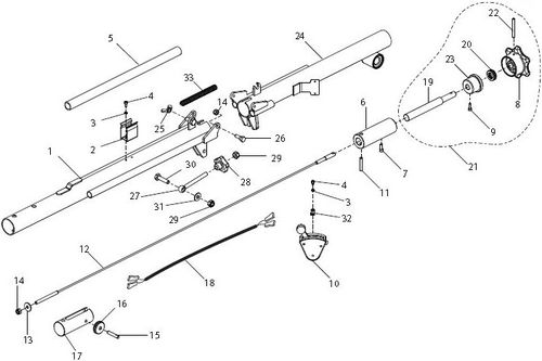 Belle Lightweight / Pro Tilt Handle - Screw Pitch