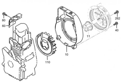 Wacker BS50-4s Wm90 Engine Blower Housing