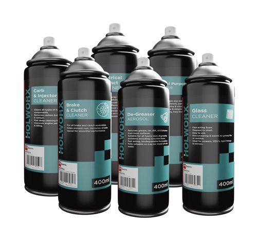 Holworx® Daily Workshop Cleaning Bundle - 6 X 400ml Aerosol Sprays - 50% Saving