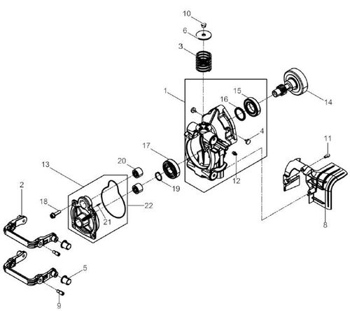 Wacker BH23 Crankcase