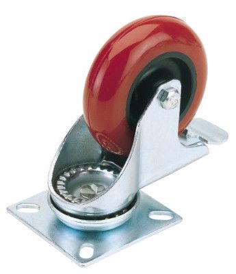 Castor Wheel Swivel Base With Brake - Polyurethane Centre