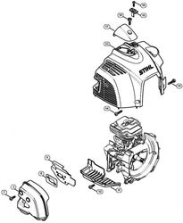 Stihl FS460C-EM Muffler & Shroud - Spline Screw Is-M5X16