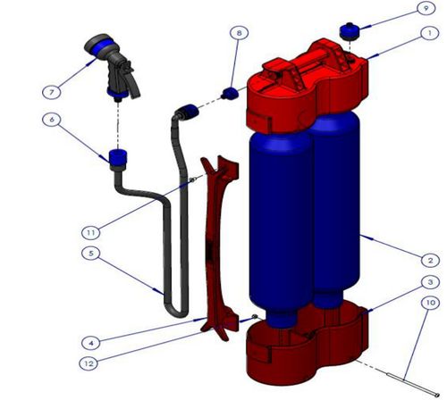 Makinex Hose-2-Go 14Ltr Dust Suppression Water Bottle - Spare Parts