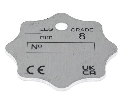 Chain Tags To Suit Chain Assemblies - Grade 8