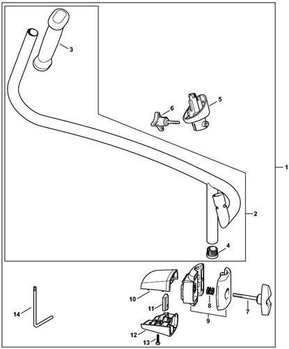 Stihl BR430 Bike Handle