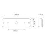 Stop/tail/indicator Lamp (HEL1621) dimensions