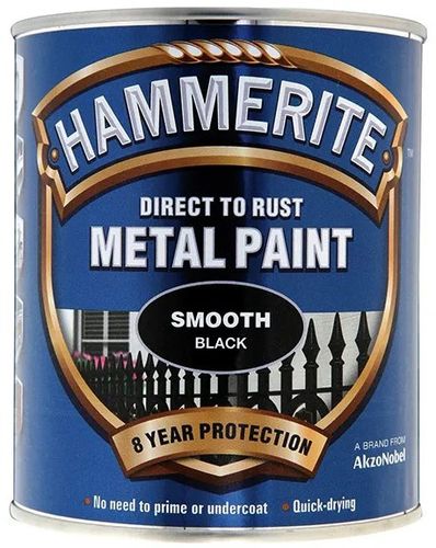 Hammerite Smooth Black Paint 5 Ltr