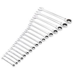 17 Piece Ratchet Combination Spanner Set