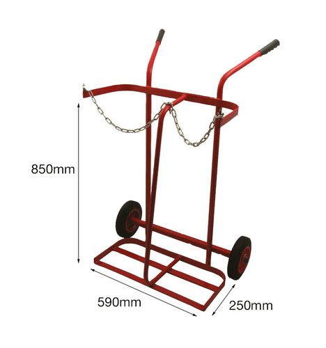 Heavy Duty Oxygen/Acetylene Cylinder Trolley